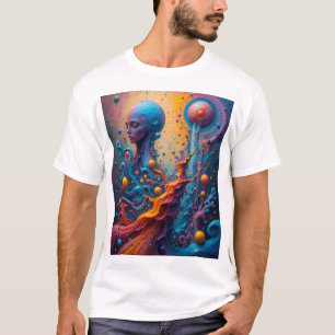 Vibrant Surreal Artwork Colourful Fantasy Portrait T-Shirt