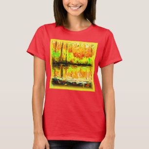 "Vibrant Swamp Forest" Cute Painting. Buy Now T-Shirt