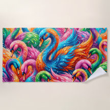 Vibrant Swan Dreamscape – Psychedelic Boho