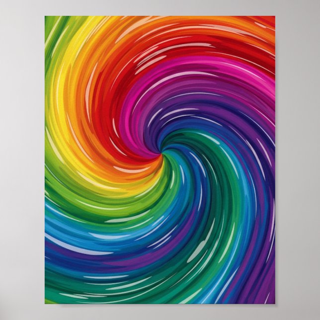  Vibrant Swirl Abstract Print (Front)