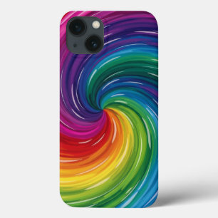 Vibrant Swirl Abstract Print iPhone 13 Case