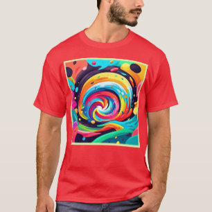 Vibrant Swirl of Colours Abstract Art T-Shirt