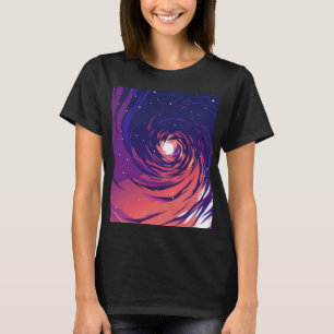 Vibrant Swirling Galaxy with Bright Center T-Shirt