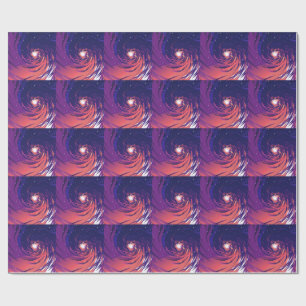 Vibrant Swirling Galaxy with Bright Center Wrapping Paper