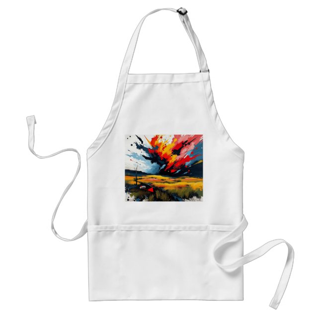 Vibrant Swirling Landscape Standard Apron (Front)