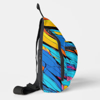 Vibrant Swirls Art Sling Bag Bold Colour Print