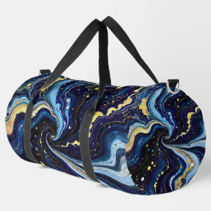 Vibrant Swirls of Blue and Gold 3 Duffle Bag