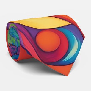 Vibrant Swirls of Color Neck Tie