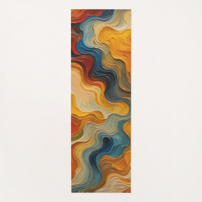Vibrant Swirls of Emotion and Energy Yoga Mat (Front)