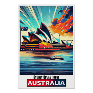 Vibrant Sydney Opera House - Australia Poster