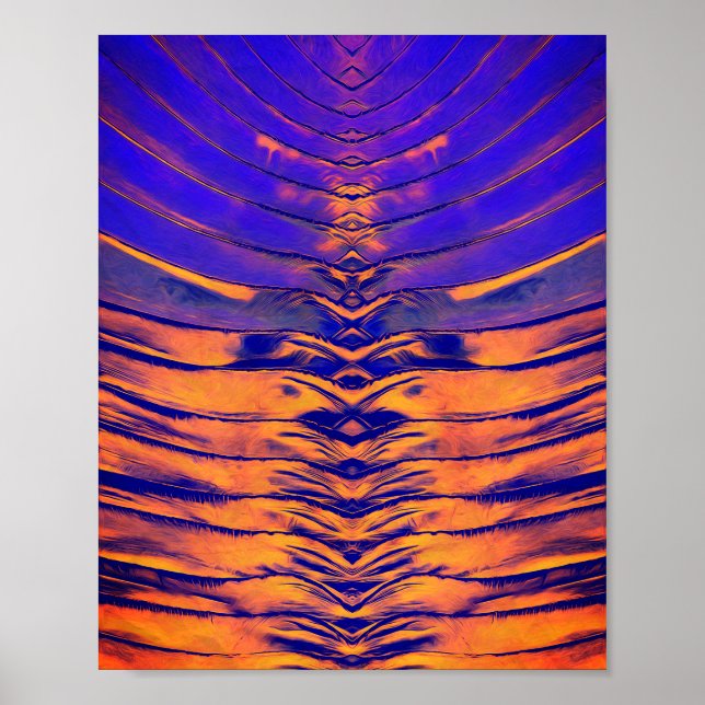 Vibrant Symmetrical Abstract Pattern Poster (Front)