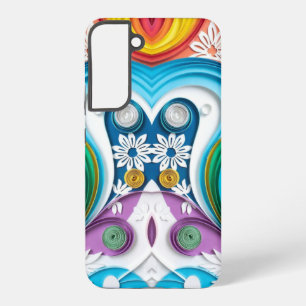 Vibrant SymmetryMulticolor Paper Quilling art Samsung Galaxy Case
