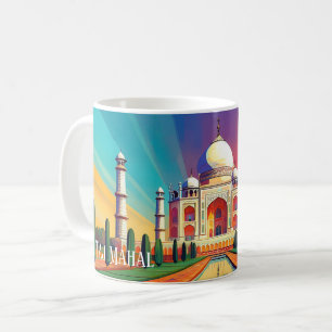 Vibrant Taj Mahal Sunrise Art Mug