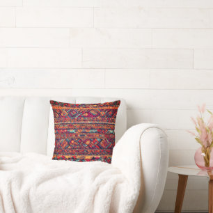 Vibrant Tapestry of Geometric Patterns Cushion