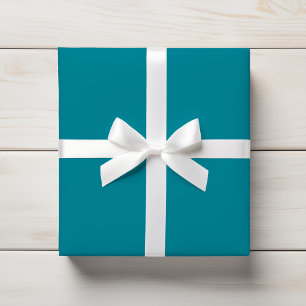 Vibrant Teal Blue Solid Colour Wrapping Paper
