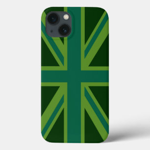 Vibrant Teal Union Jack iPhone 13 Case