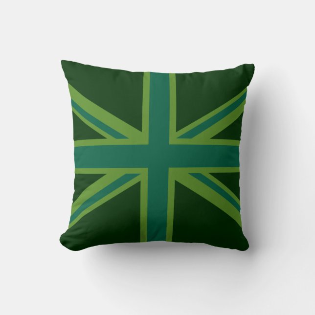 Vibrant Teal Union Jack Cushion (Front)