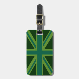 Vibrant Teal Union Jack Luggage Tag