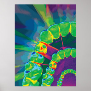 Vibrant teeth model for Dentist office  Poster