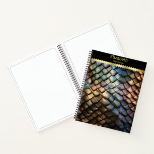 Vibrant, textured poisonous snakeskin notebook