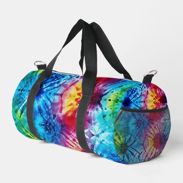 Vibrant Tie Dye Burst Weekender Bag (Right Corner)