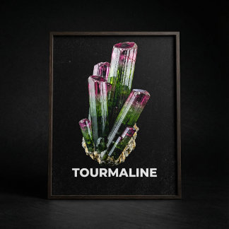Vibrant Tourmaline Crystal Poster