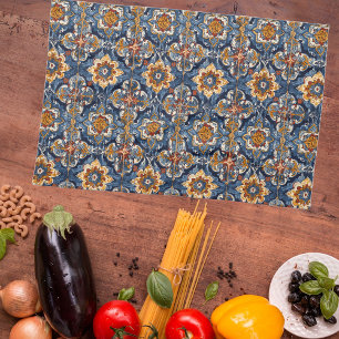 Vibrant Traditional Mexican Talavera Tiles Tea Towel