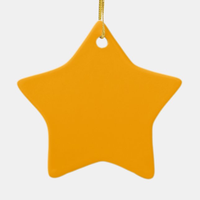 Vibrant Traffic Yellow Decor You Can Customise Ceramic Tree Decoration (Back)
