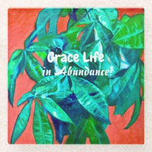 Vibrant Tree Life GLASS Coaster - Grace Life
