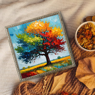 Vibrant Tree of Life - A Colourful Masterpiece Photo Print