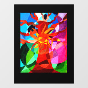 Vibrant Tree of Life window cling