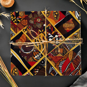 Vibrant Tribal Ankara African American Gifts Wrapping Paper