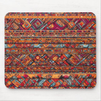 “Vibrant Tribal Tapestry Patterns” Mouse Mat