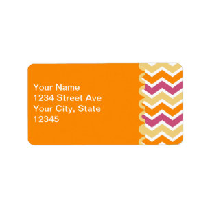 Vibrant Tribal ZigZag Label