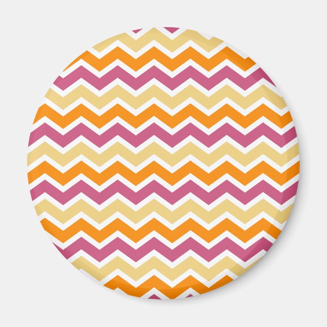 Vibrant Tribal ZigZag Magnet (Front)