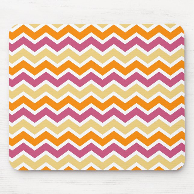 Vibrant Tribal ZigZag Mouse Mat (Front)