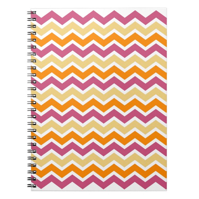 Vibrant Tribal ZigZag Notebook (Front)