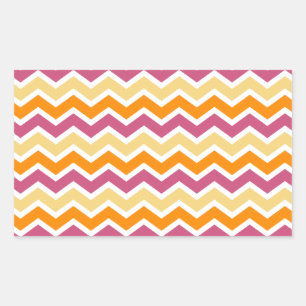 Vibrant Tribal ZigZag Rectangular Sticker