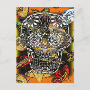 Vibrant Tribute: Mexican Day of the Dead Digital Postcard