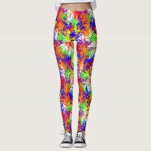 Vibrant Trippy Jiggle Pattern Leggings