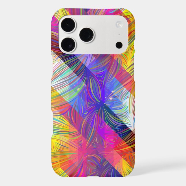 Vibrant Tropical Abstract Leaf Phone Case (Back)