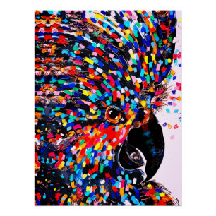 Vibrant Tropical Bird Wall Art in Expressionist