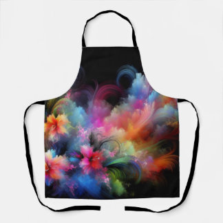 Vibrant Tropical Bouquet Apron