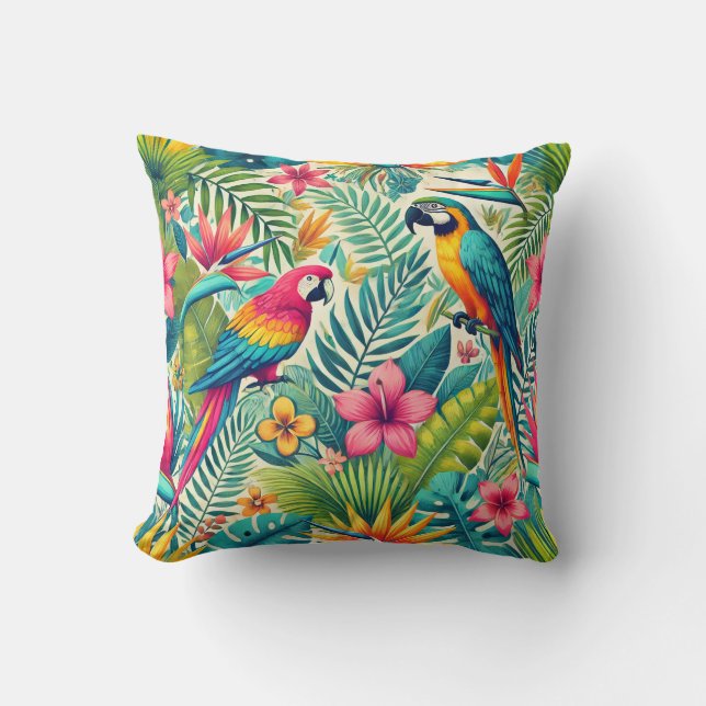 Vibrant Tropical Cushion (Front)