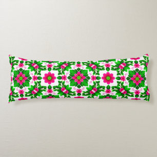 Vibrant Tropical Floral Pattern Body Cushion