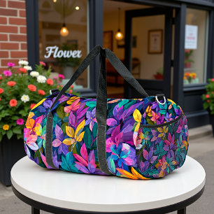 Vibrant Tropical Foliage Duffle Bag