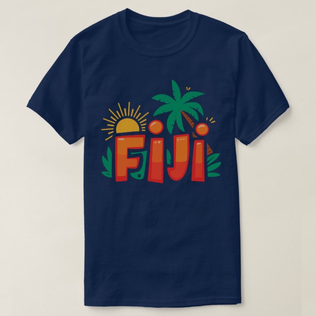Vibrant Tropical Graphic Summer Sunshine TShirt (Design Front)