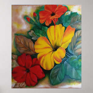 ​Vibrant Tropical Hibiscus Flower Poster