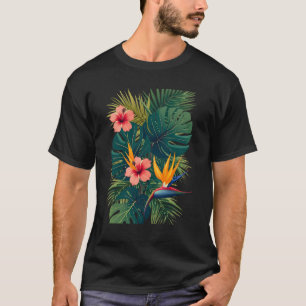 Vibrant Tropical Jungle All-Over Print Pattern wit T-Shirt