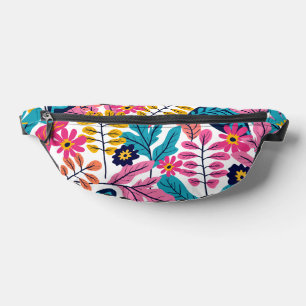 Vibrant Tropical Leaves and Exotic Botanical Bum Bags